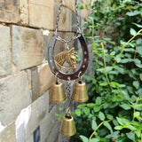 Retro Country Style Horseshoe Wind Chime Home Decor Items Lucky Pony Bell Pendant Room Decoration New Year Atmosphere Decoration