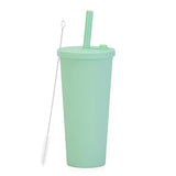 700ml,Double-Layer Straw Cup/MUG,Drinkware,Environmentally Friendly Plastic,Large Diameter,Transparent Milk Tea Cup,Holiday Gift