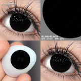 1 Pair Colored Contact Lenses for Eyes Cosplay White Lenses Black Eye Anime Lenses Halloween Cosmetic Cosplay Lenses