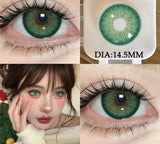 1Pair Natural Colored Contact Lenses 1Pair Beauty pupillents Yearly Grey Pupils Brown Contacts New Cosmetic