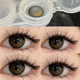 Colored Contact Lenses for eyes Degree Myopia Yearly Use 0-8.00 Brown Beauty Pupils color connatural contact lens