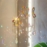 Rainbow Crystal Sun Catchers Home Decor Items Window Hanging Sun Catcher Heart Moon Star Rainbow Room Decor Wind Chimes Hanging