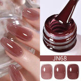 Wine Red Jelly Gel Nail Polish Glitter Nude Translucent Quick Extension Gel Semi Permanent Varnish UV Gel Nail Art 1