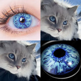 Cosplay Blue Color Contact Lenses for Eyes Yearly Makeup Halloween Beauty Yellow Contact Lenses Eye Cosmetic