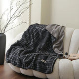 Ikeehome  Imitation woolen milk fleece shell needle decorative blanket double-sided fleece casual blanket