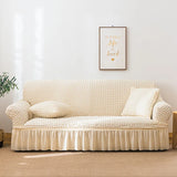 1/2/3/4 flying seat seersucker living room sofa cover elastic sofa cover elastic solid thickness elastic sofa cover