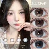 1 Pair Contact Lenses with Degree Colored Pupils Brown Lenses Blue Natural Korean Soft Lenses Fast Shipping
