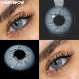 Blue Color Contact Lenses 14.2mm Small Pupil Yearly Disposable Eye Enlargement Lenses for Party Eyes Makeup