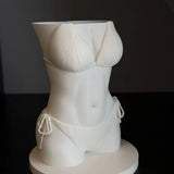 Sexy Bikini Body Pen Holder 3D Printed Funny Texture Female Torso Pencil Pot Cool Office Desk Brush Storage Decor Gift for Men