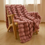 Luxury Solid Color Faux Rabbit Fur Blanket Winter Thickened Warm Faux Fur Blanket Soft Fluffy Throws Blankets for Sofa Bed Naps