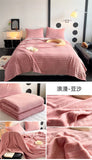 Pink Tulip Jacquard Blanket Flower Gifts for Girls Women Floral Throw Blankets Soft Warm Cozy Fleece Blanket for Couch Sofa Bed