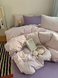 Pure Cotton Bedding Set Dormi Student Tee-Piece Suite Double-Border Design Soft Comfortable All-Season Bedding Collection