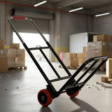 Metal Foldable Trolley Telescoping Handle Lightweight Hand-Pulled Cart Ergonomic Multi Purpose Luggage Cart Outdoor Travel