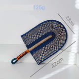 Seagrass Fan Braided Grass Woven Wall Hanging Straw Fan Decoration Vietnamese Fan Decor For Coastal Theme Cultural Enthusiasts