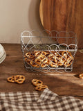 Mini Size Snack Sundries Storage Basket Metal Iron Art Rotundity Square Frame Desktop Cosmetics Jewelry Storage Basket