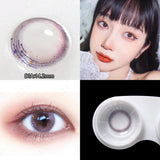 Starry Purple Contact Lens Belt Grade 14.5MM Big Eye  Series Red Brown GDIA: 14.2MM 1 Year Use Soft Hydrogel WT: 40%