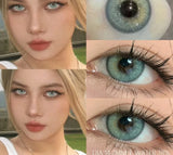  1Pair New Colored Contact Lenses for Eyes Natural Contact Lenses Blue Eye Lenses Gray Pupils Yearly Green Cosmetic Lens