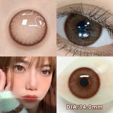 Prescription Contact Lenses Myopia Lenses with Diopters Natural Pupils Color Contact Lenses for Eyes Brown Lenses 2pcs