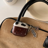 Cow Pattern Brown Leopard Print + Pendant Suitable for Apple Airpodspro2 Case/Airpodspro Case/Airpods4 Case/Airpods3 Case/Airpod