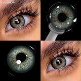 Colored Contact Lenses Lalens Glacier Green Gray Honey Brown Color Contacts Eye Lens Eyes Half Year 2Pcs