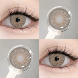 2PCS Myopia Eye Brown Lenses Contact Lenses for Eye Natural Brown Pupils Beauty Cosmetic Contacts Color Lenses Yearly