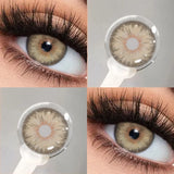 1Pair Hot Sale Cleopatra Series Green Contact Lenses Myopia Degree Makeup Lens Brown Iris Lens High Quality Beauty Pupil