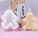 Christmas Tree Silicone Candle Mold DIY Gingerbread Man Elk Soap Resin Crystal Making Chocolate Mold Party Decor Holiday Gifts