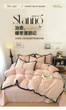 Winter Warm Bedding Set Flannel Duvet Cover for Home Thicken Velvet Queen King Size Luxury Bedroom Decor Quilt Cover Pillowcase