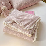 Class A Pure Cotton Summer Quilt Soybean Fiber Thin Quilt Princess Style Lace Ruffles Comforter Summer Air Conditioned Blanket