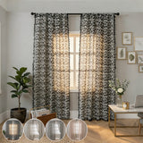 1/2pcs Semi blackout American curtains with Rod Pocket,Flower Window Curtains for Living Room,Bedroom,HomeDecor,Window Screening