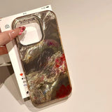 INS Korean Style Golden Python Phone Case For iPhone 16 Pro Max 15 14 Plus 13 12 11 XS X XR 7 8 SE 2020 2022 Clear Bumper Cover