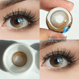 2Pcs Brown Iris Colored Contact Soft Lenses Prescription Makeup Beautiful Pupils