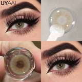 Color Contact Lenses For Eye Cosmetic Black Lens Makeup Beauty Green Eyes Contact Natural Brown Contact Eyes Makeup