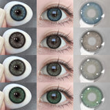 1 Pair Blue Colored Contact Lenses for Eyes Natural Brown Contact Lenses Fashion Lenses Brown Eye Lens Softlenses