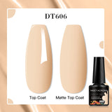 7ml Rubber Base Nail Gel Polish Nude Milky White DIY Nail Art Soak Off Gel Polish Semi Permanent Painting UV Vernis