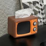 Retro Resin Tv Tissue Boxex Home Living Room Tissue Case Kitchen Countertop Tissue Storage  Multifunctional Napkin Storage Boxes