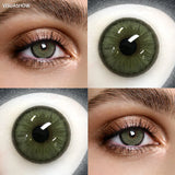 Brown 14.50mm Natural Colored Contact Lenses with Prescription 6 Months Disposable Soft Lens for Eye Cosmetic