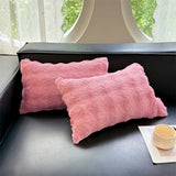 Household new class A rabbit plush pillowcase single milk plush pillowcase 48x74cm, no pillow core