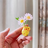 Ceramic Vase Fridge Stickers DIY Excluding Plants Mini Plant Vase Exquisite Three-dimensional Refrigerator Magnets Gift