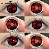 EYESHARE 1Pair Cosplay White Lenses Halloween Color Contact Lenses Red Eye Makeup Lenses Crazy Contact Lenses Black Eyes Lens