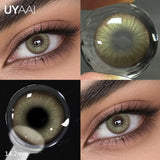 2pc Colored Contact Lenses Natural Eyes Brown Color Lens Real Iris Green Pupils Blue Eyes Lenses Cosmetic Lens Makeup Gray