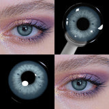1 Pair of Multichrome Colored Contact Lenses Half Year Disposable Color Contacts Fashion Eyes Makeup Small Pupil Lens