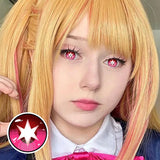 1 Pair Black Cos Contact Lenses for Eyes Cosplay Lenses Anime Lenses Anime Accessories Lenses Black Lenses Red Lens