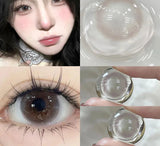 1 Pair New 0~-8.00 Myopia Lenses Colored Contact Lenses with Degree Natural Water Light Lenses High Quality Beauty Pupil