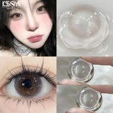 1 Pair New 0~-8.00 Myopia Lenses Colored Contact Lenses with Degree Natural Water Light Lenses High Quality Beauty Pupil