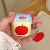 New Cute Red Apple Pattern Gloss Shockproof Protective Cover Case For AirPods 1 2 3 4 Pro 2 Earphone Bluetooth Earphone Shell