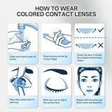 Eye Eyes Color Contacts Colored Contact Lenses Lens Small Pupils Myopia Cosplay Anime Cute 2Pcs 12 Months 1 Year Use