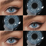 Colored Contact Lenses Lalens Queen Crystal Blue Two Tone Brown Green Gray Color Contacts Eye Lens Eyes Half Year 2Pcs