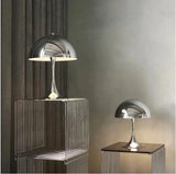 Chrome Metal Table Lamp