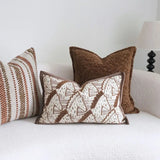 Brown Pillowcase Cotton Jacquard Waist Pillow Case Living Room Sofa Cushion Cover Comfortable Soft Home Hotel Decor Cushion Case